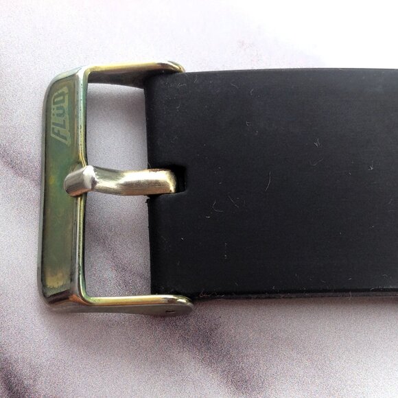 Flud Spinning Gold Record Quartz Watch Gold w Black Enamel - Picture 7 of 16